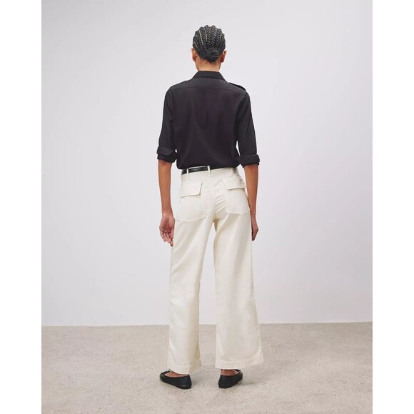 Nili Lotan Jora Tunic Shirt Top Cotton Long Sleeve Buttondown Black L NEW 283766 - Picture 4 of 9